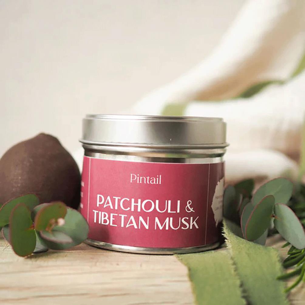 Pintail Candles Patchouli & Tibetan Musk Tin Candle Extra Image 1